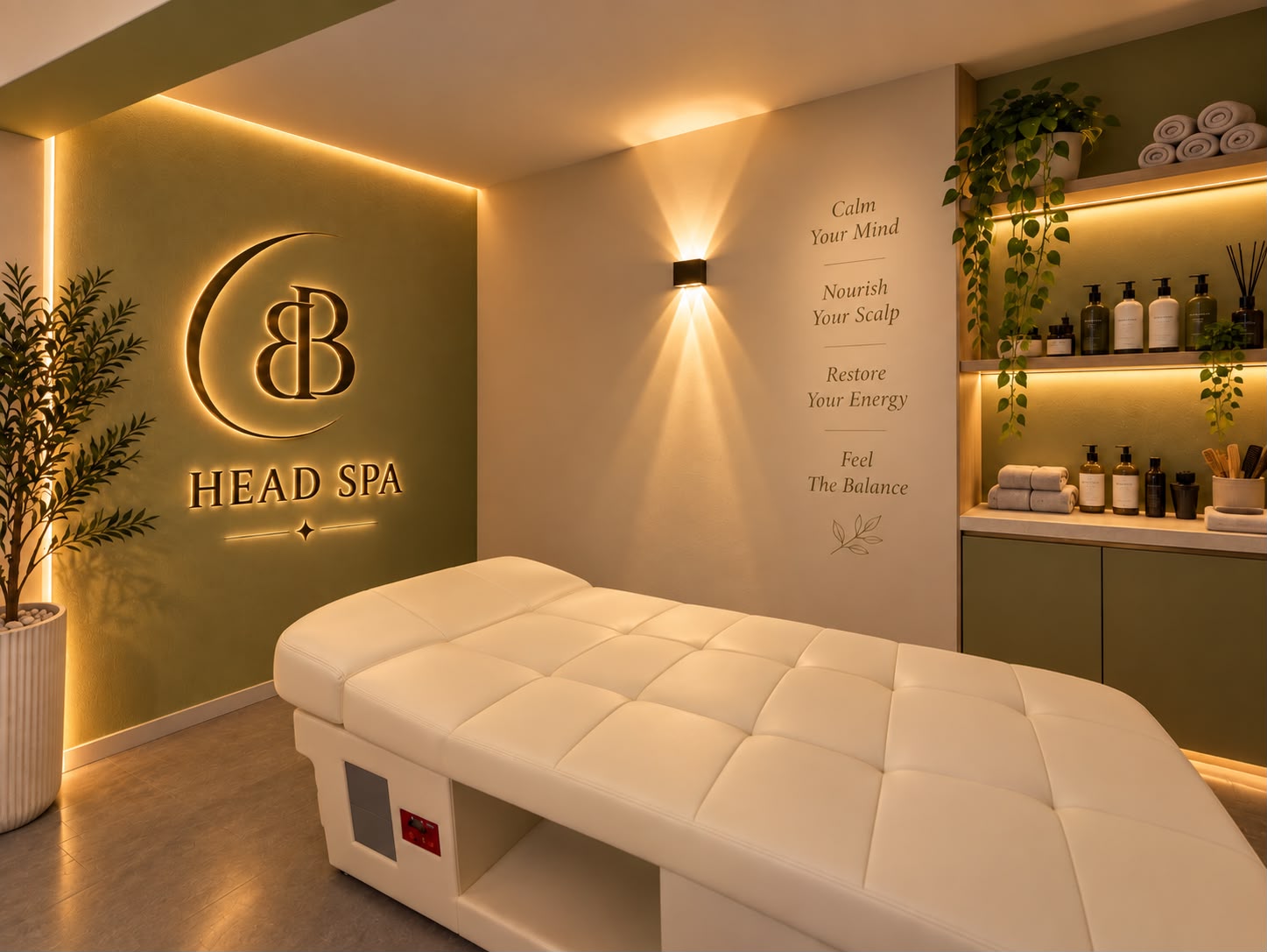 Massage- und Head-Spa-Raum